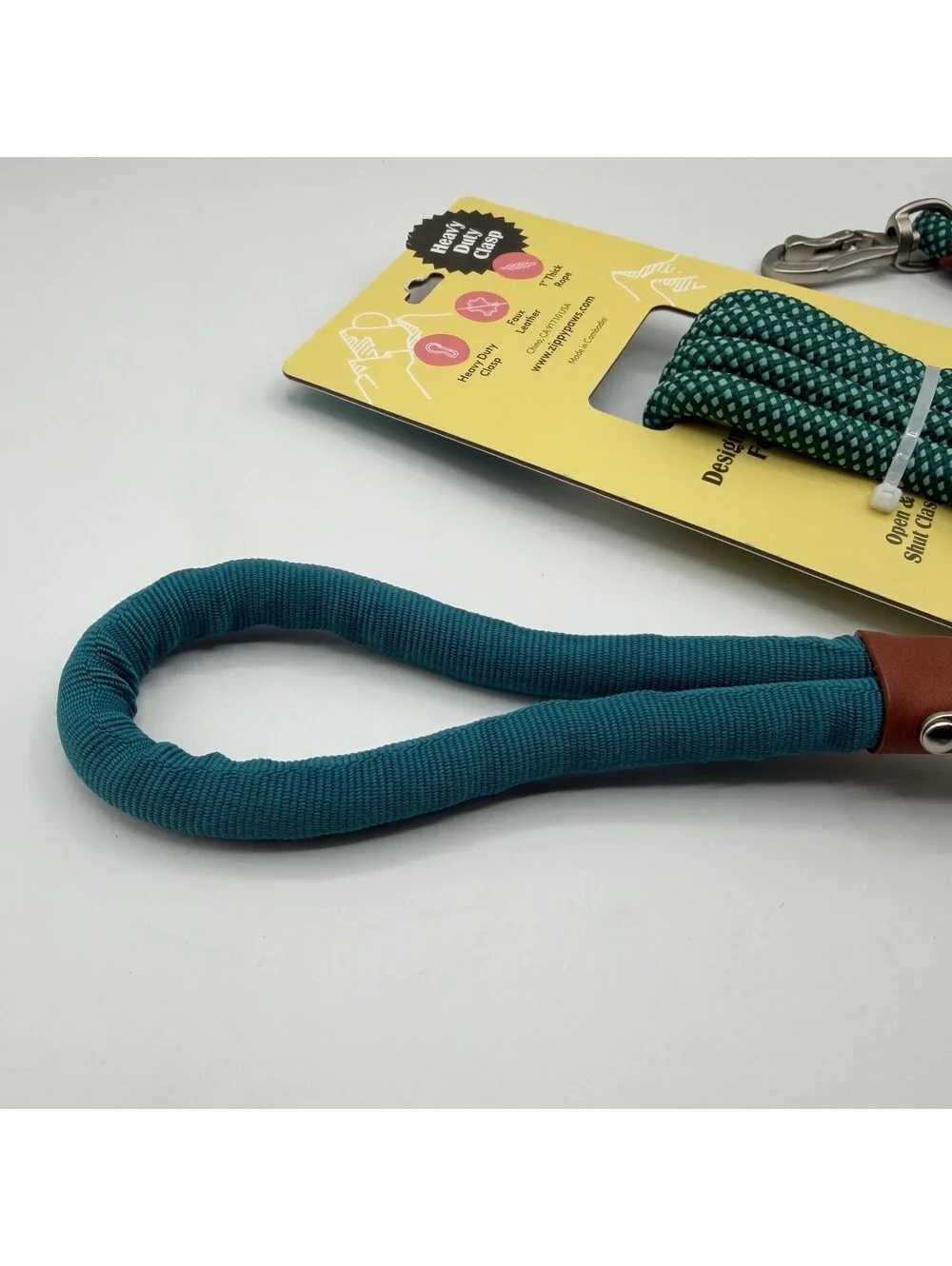 ZippyPaws Rope Leash 5 Foot Teal Dog Leash 1